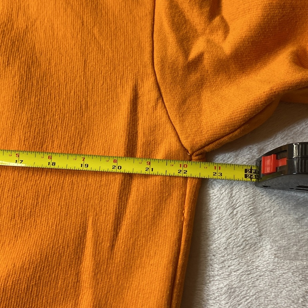 Zara ✨ Orange Cropped Crew Neck Sweatshirt Size Large - Picture 3 of 5